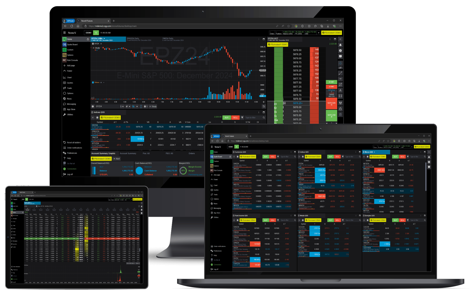 StoneX Futures Platform - Desktop - Multiple Devices